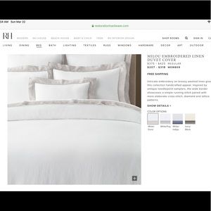 Restoration Hardware King Duvet Cover